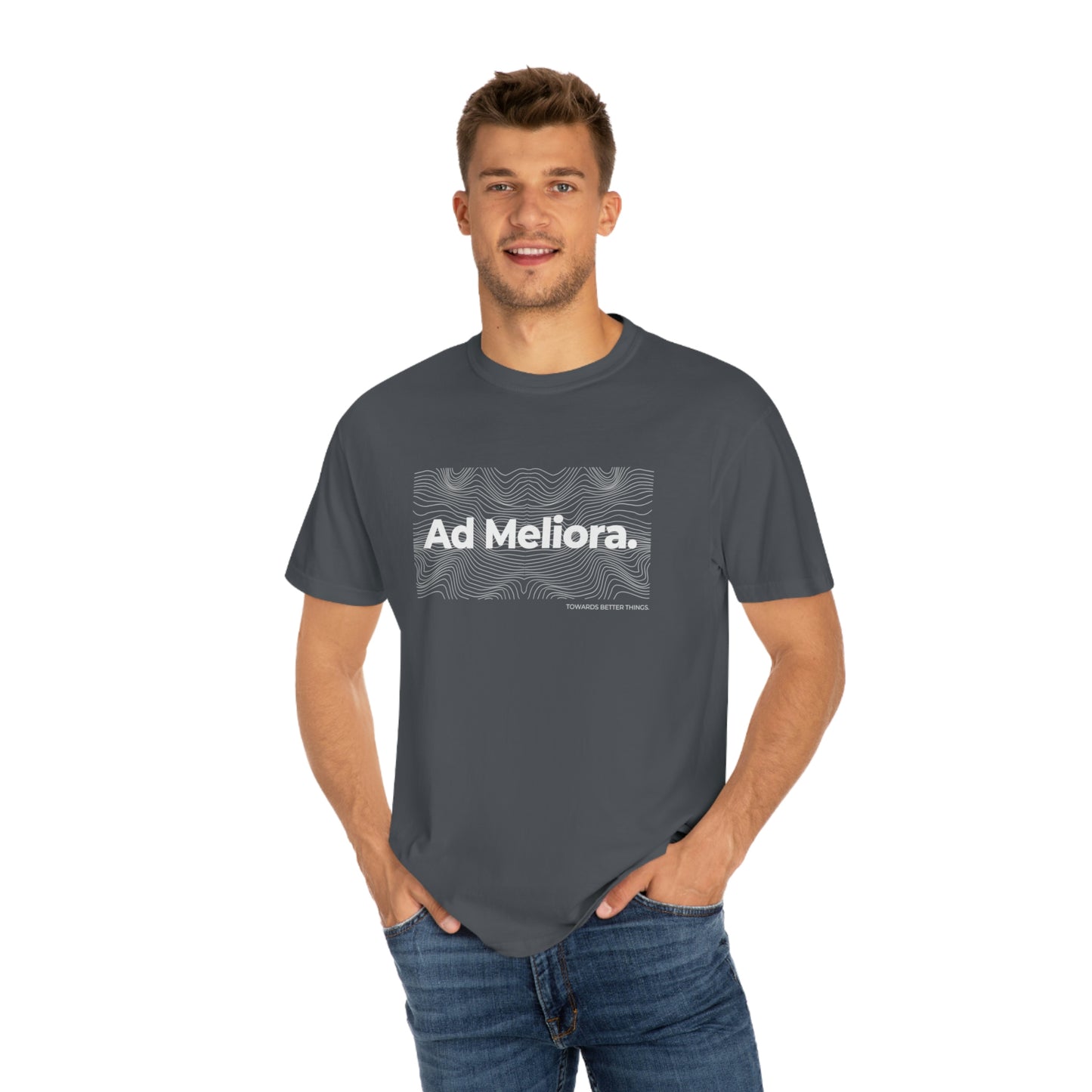 AD MELIORA MAP CONTOUR T-SHIRT
